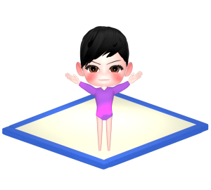 体操競技 床運動のイラスト