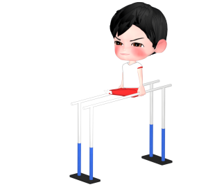 体操競技 平行棒のイラスト