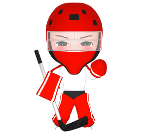 アイスホッケー ゴールテンダーのイラスト