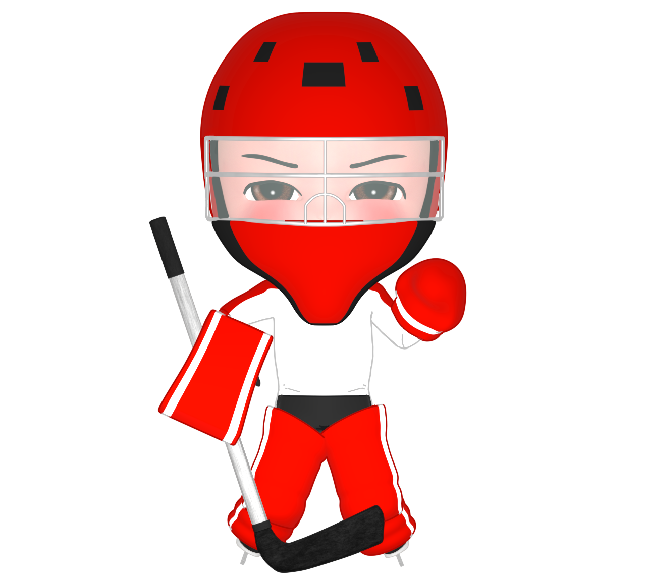 アイスホッケー ゴールテンダーのイラスト