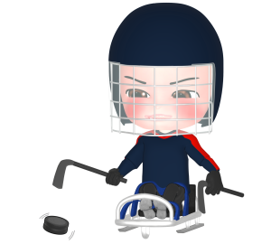 アイススレッジホッケーのイラスト