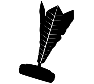 インディアカの羽根のシルエット