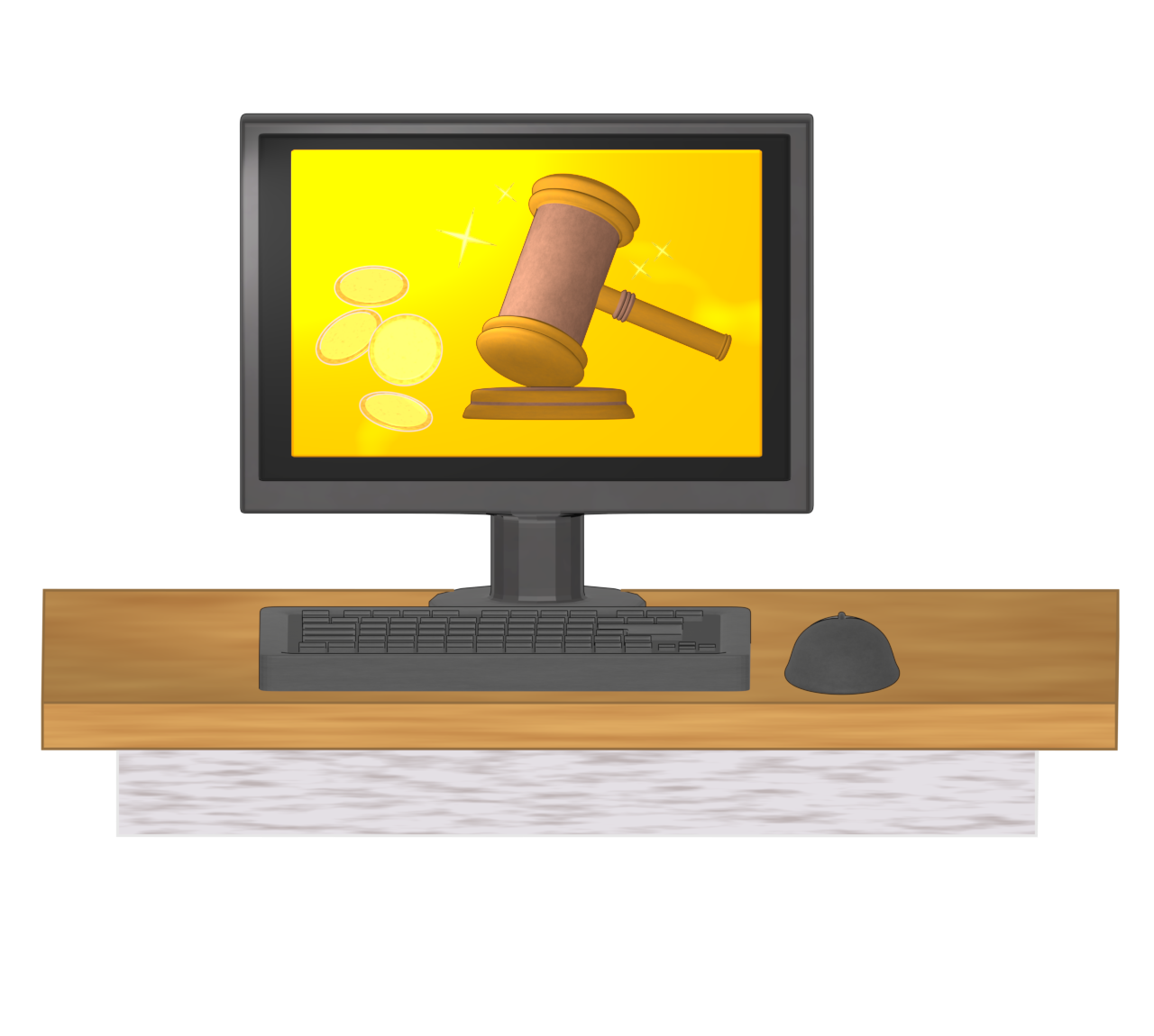 インターネットオークションのイラスト