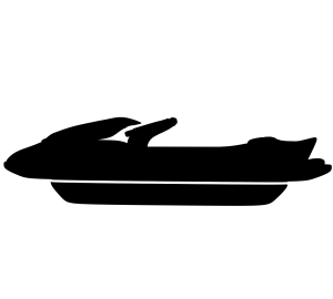 ジェットスキーのシルエット