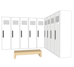 ロッカールームのイラスト