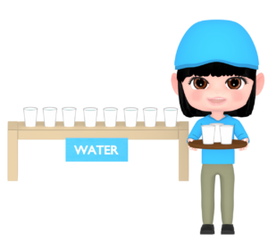 マラソンボランティアのイラスト
