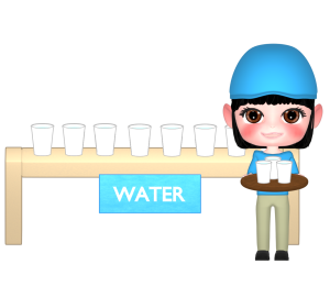 マラソンボランティアのイラスト