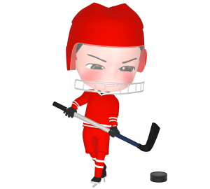 アイスホッケー 男子のイラスト