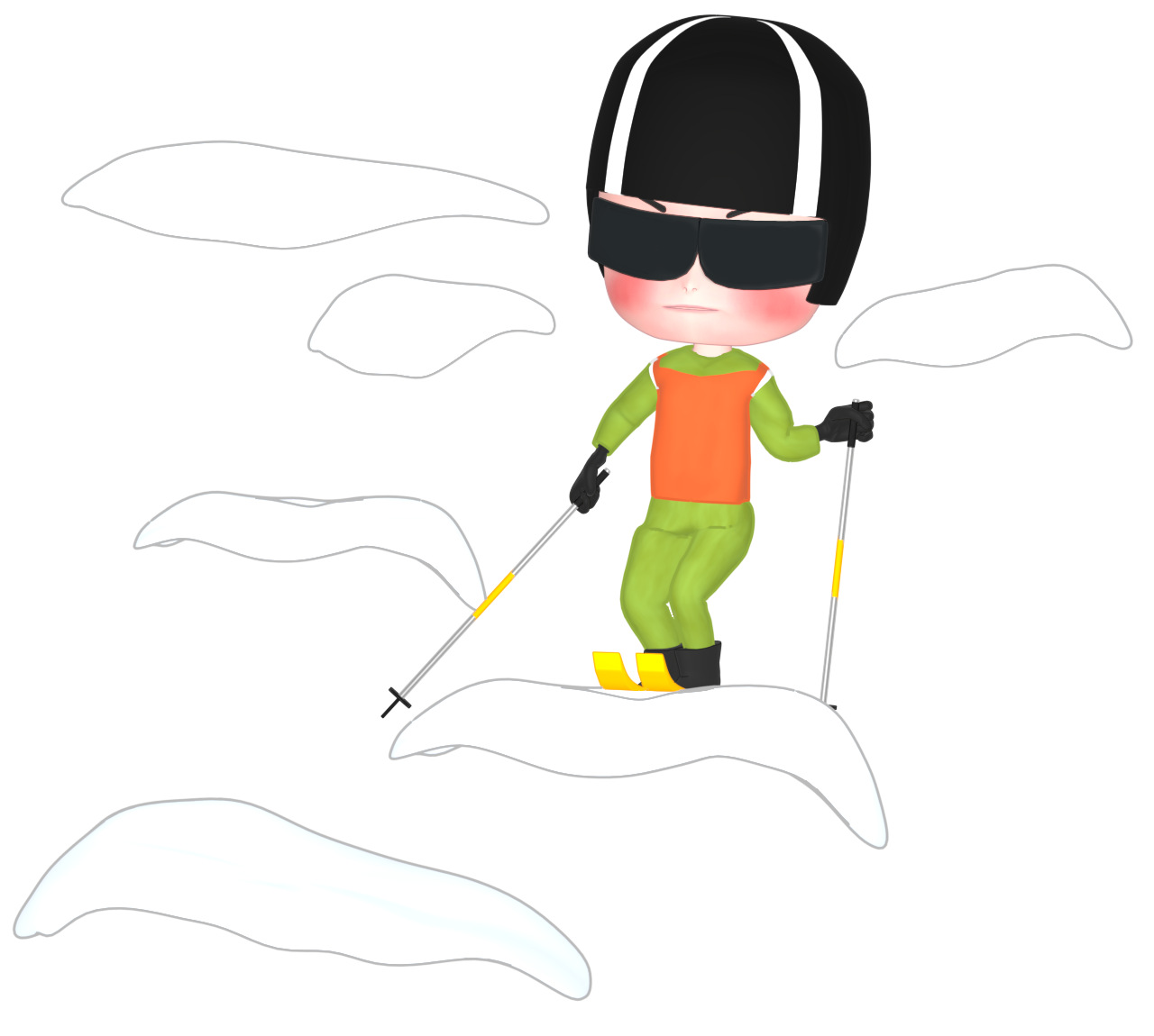 モーグルのイラスト