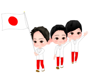 オリンピック入場のイラスト