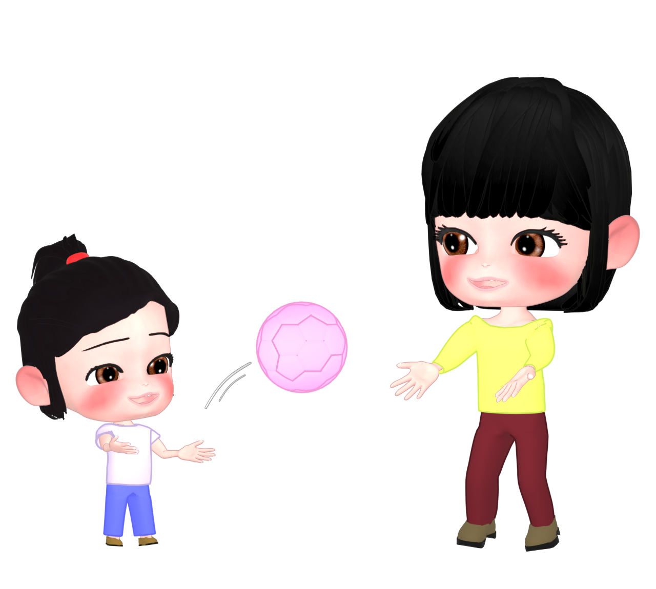 親子で運動をするイラスト