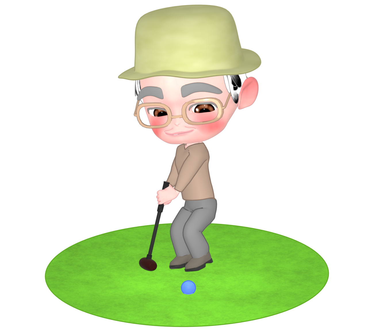 パークゴルフのイラスト