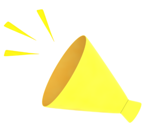 プラスチック製メガホンのイラスト