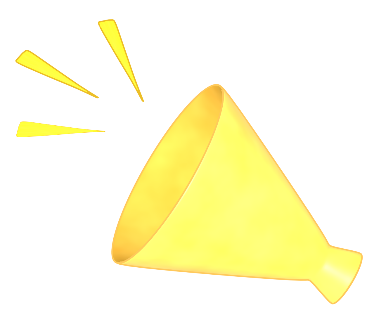 プラスチック製メガホンのイラスト