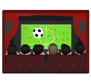 パブリックビューイングのイラスト