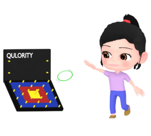 クロリティーをする子供のイラスト