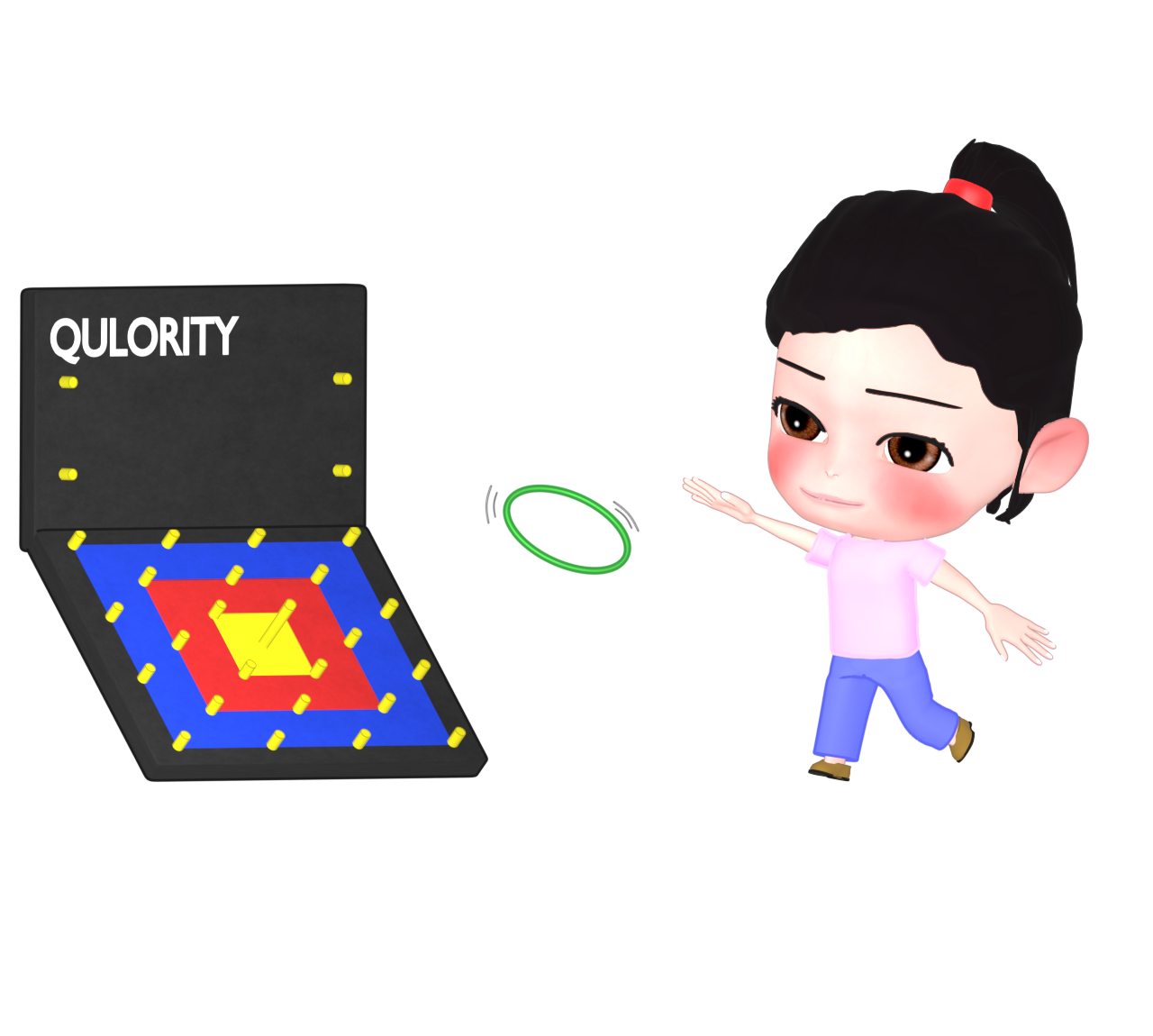 クロリティーをする子供のイラスト