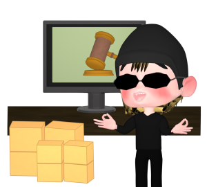 転売屋のイラスト