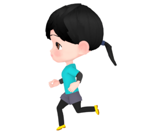 ランニング・ジョギングをする女性のイラスト