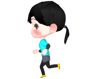 ランニング・ジョギングをする女性のイラスト