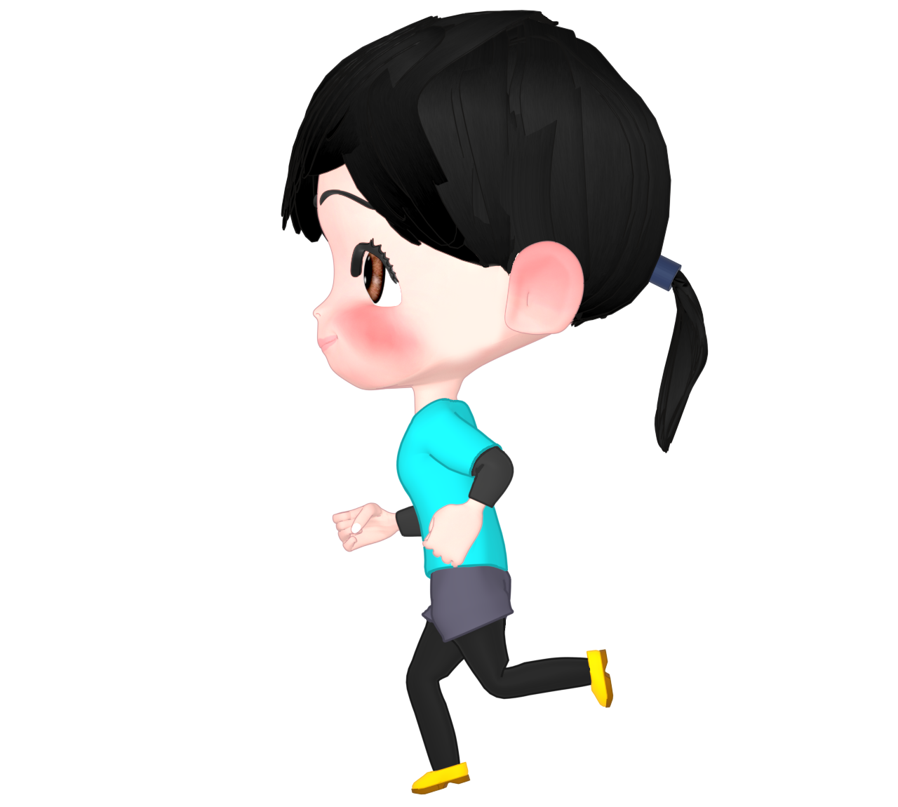 ランニング・ジョギングをする女性のイラスト