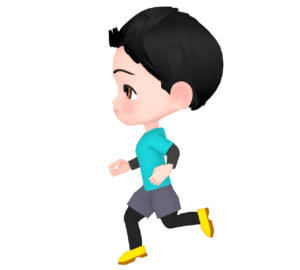 ランニングをする男性のイラスト
