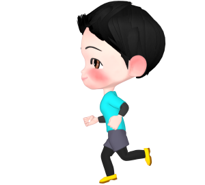 ランニングをする男性のイラスト