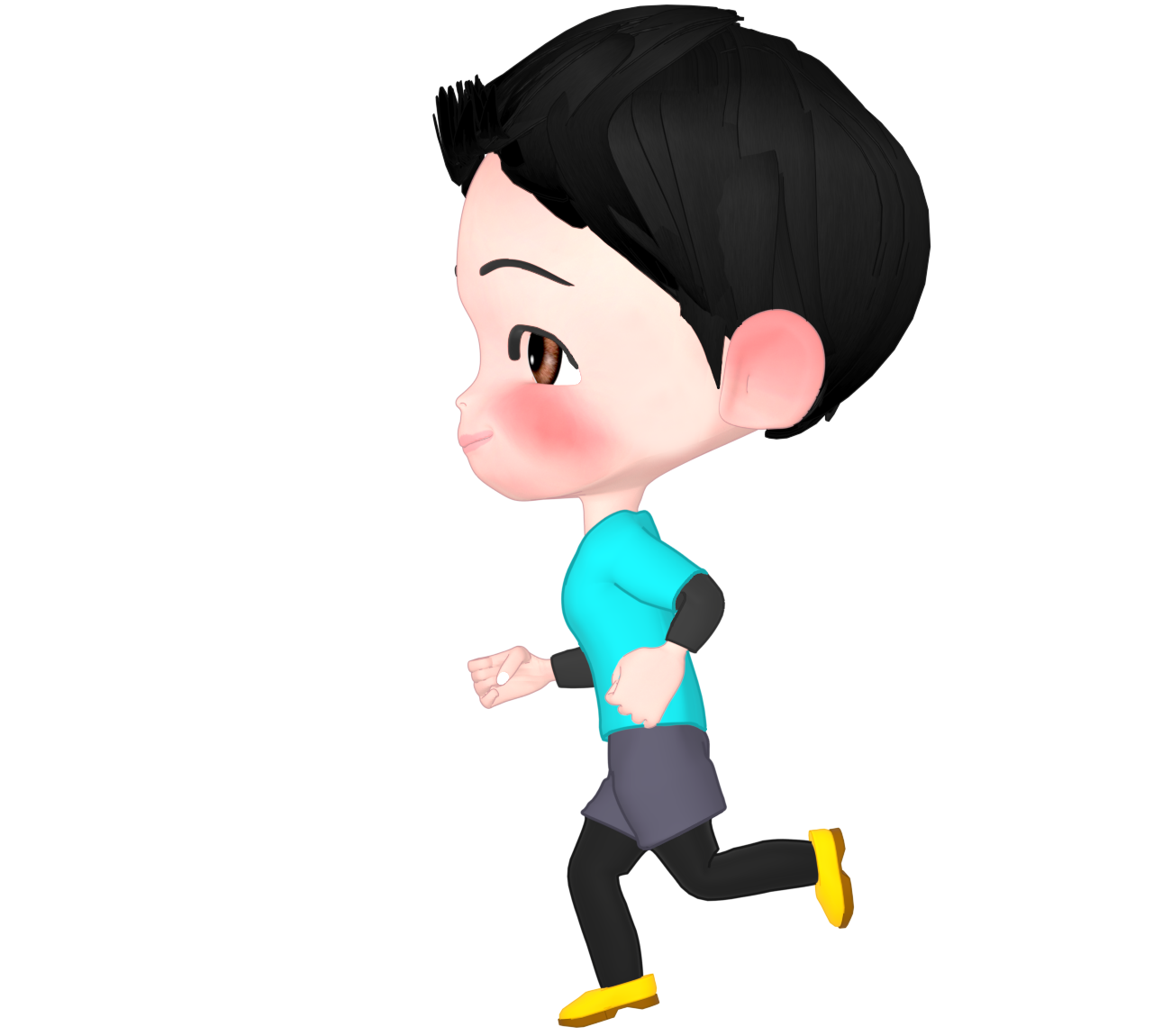 ランニングをする男性のイラスト