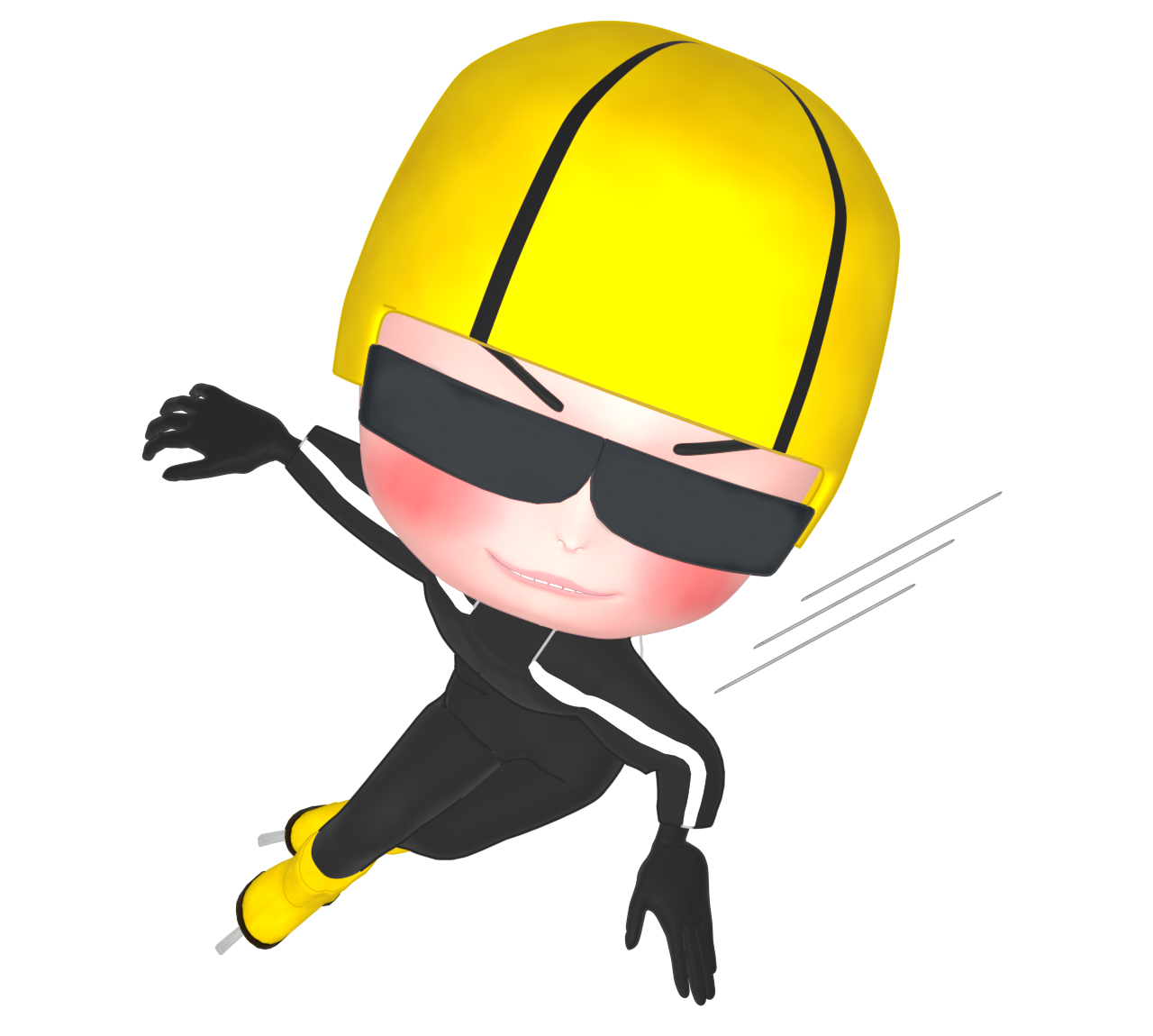 ショートトラックのイラスト