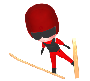 スキージャンプのイラスト