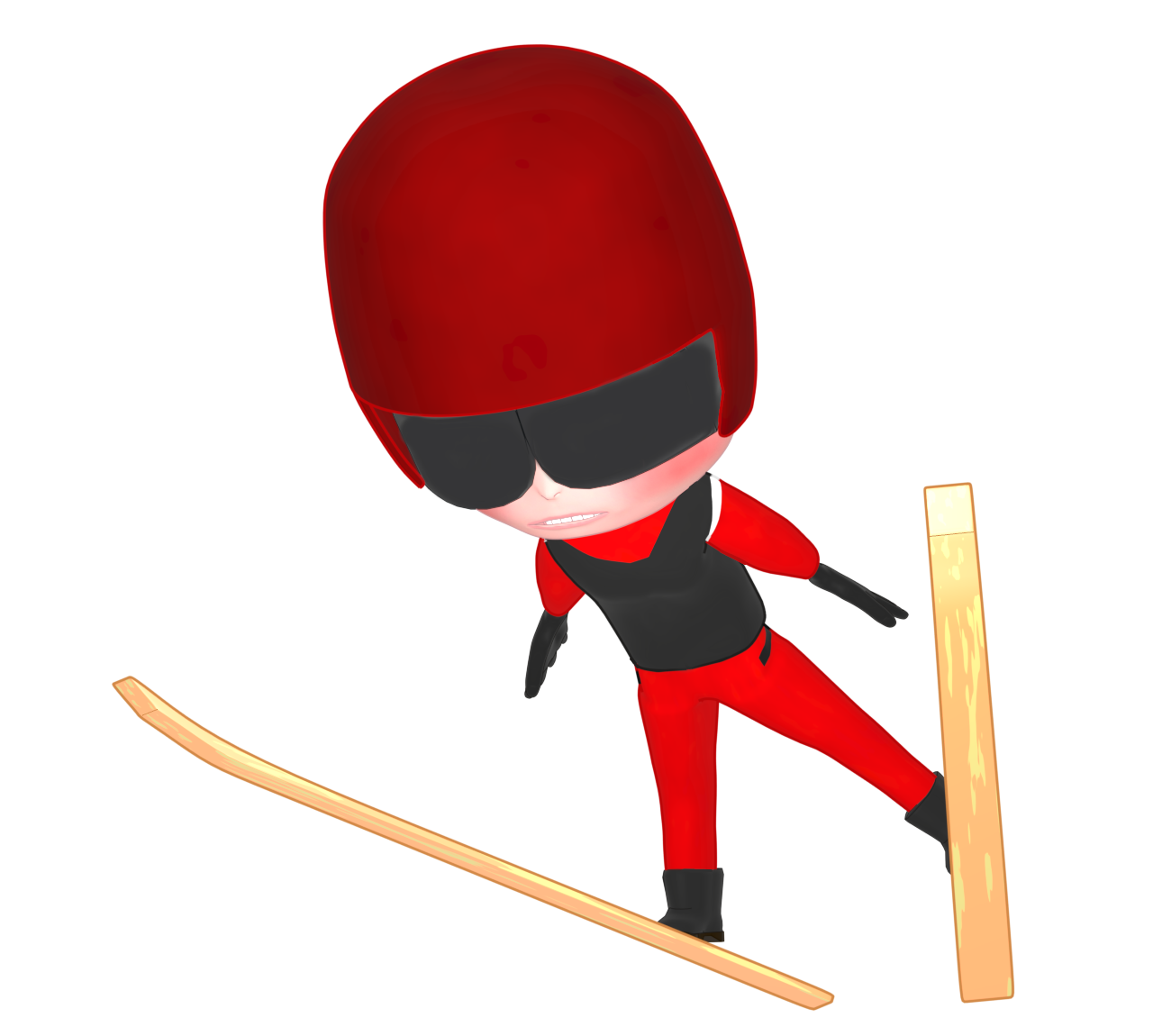 スキージャンプのイラスト