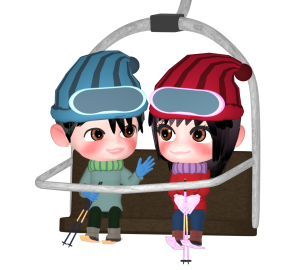 スキーリフトのイラスト