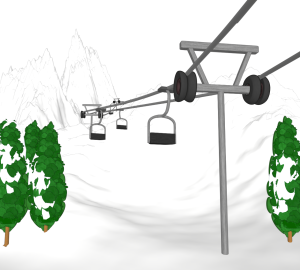 スキー場のイラスト