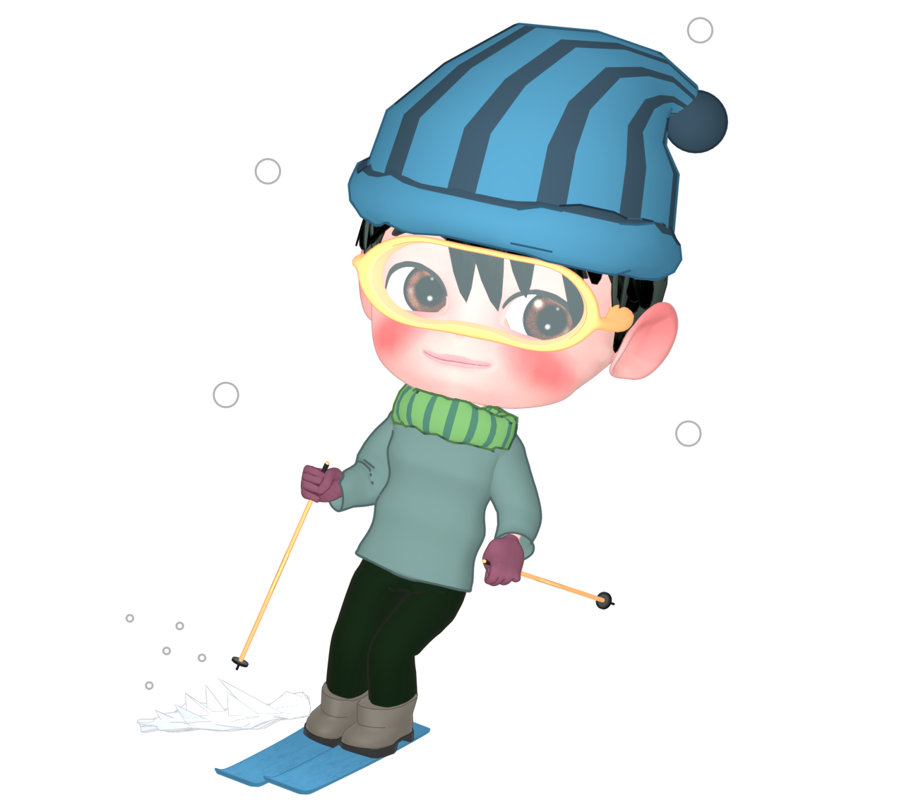 スキーのイラスト