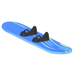 スノーボードの板のイラスト