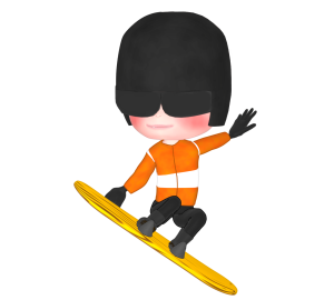 スノーボーダーのイラスト