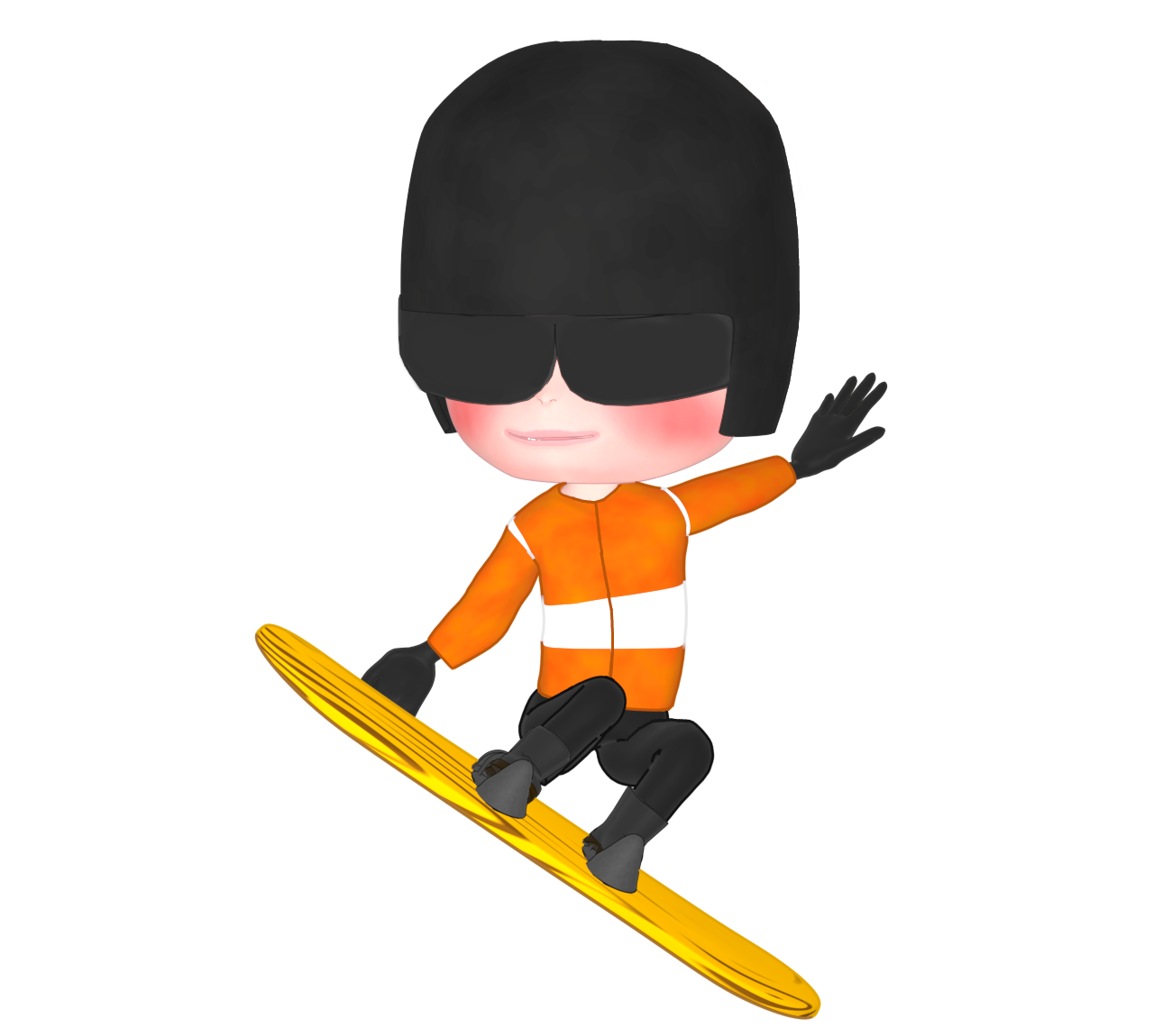 スノーボーダーのイラスト