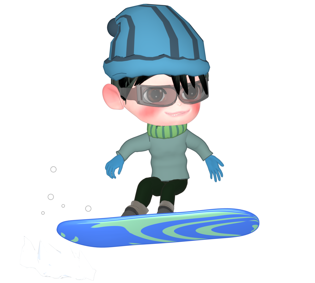 スノーボードのイラスト