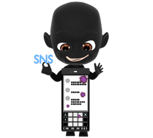 SNS なりすましのイラスト