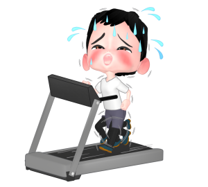スピードが速いランニングマシンのイラスト
