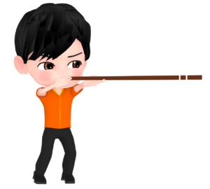 スポーツ吹き矢のイラスト
