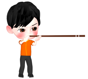 スポーツ吹き矢のイラスト