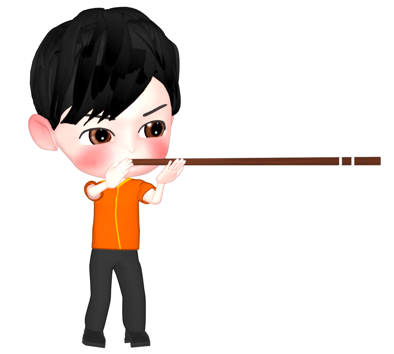 スポーツ吹き矢のイラスト