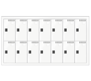 スポーツジムのロッカーのイラスト