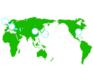 世界の時差のイラスト