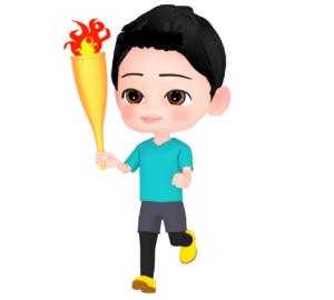 聖火ランナーのイラスト