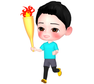 聖火ランナーのイラスト