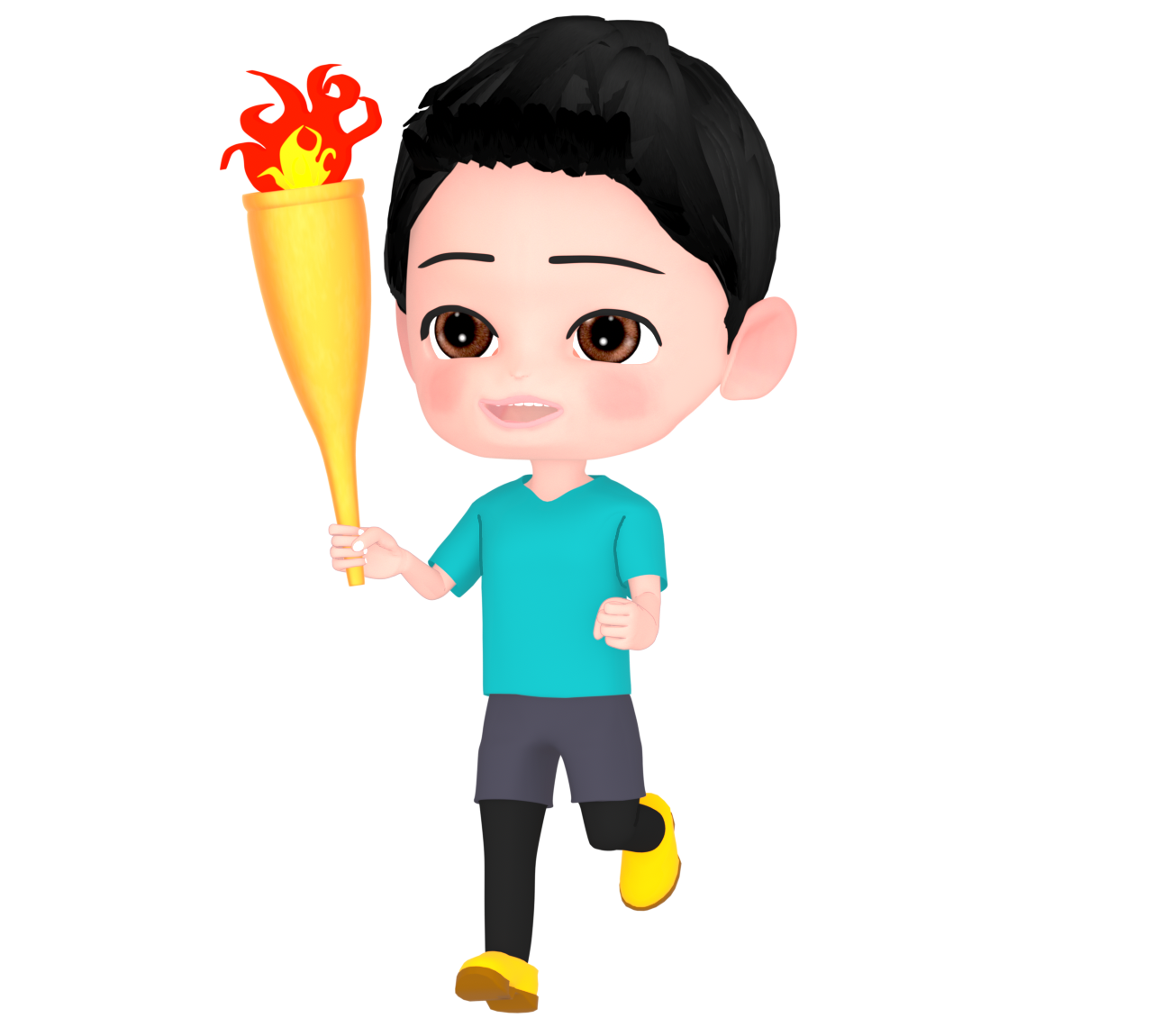 聖火ランナーのイラスト