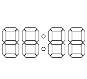 透過 デジタル数字のイラスト