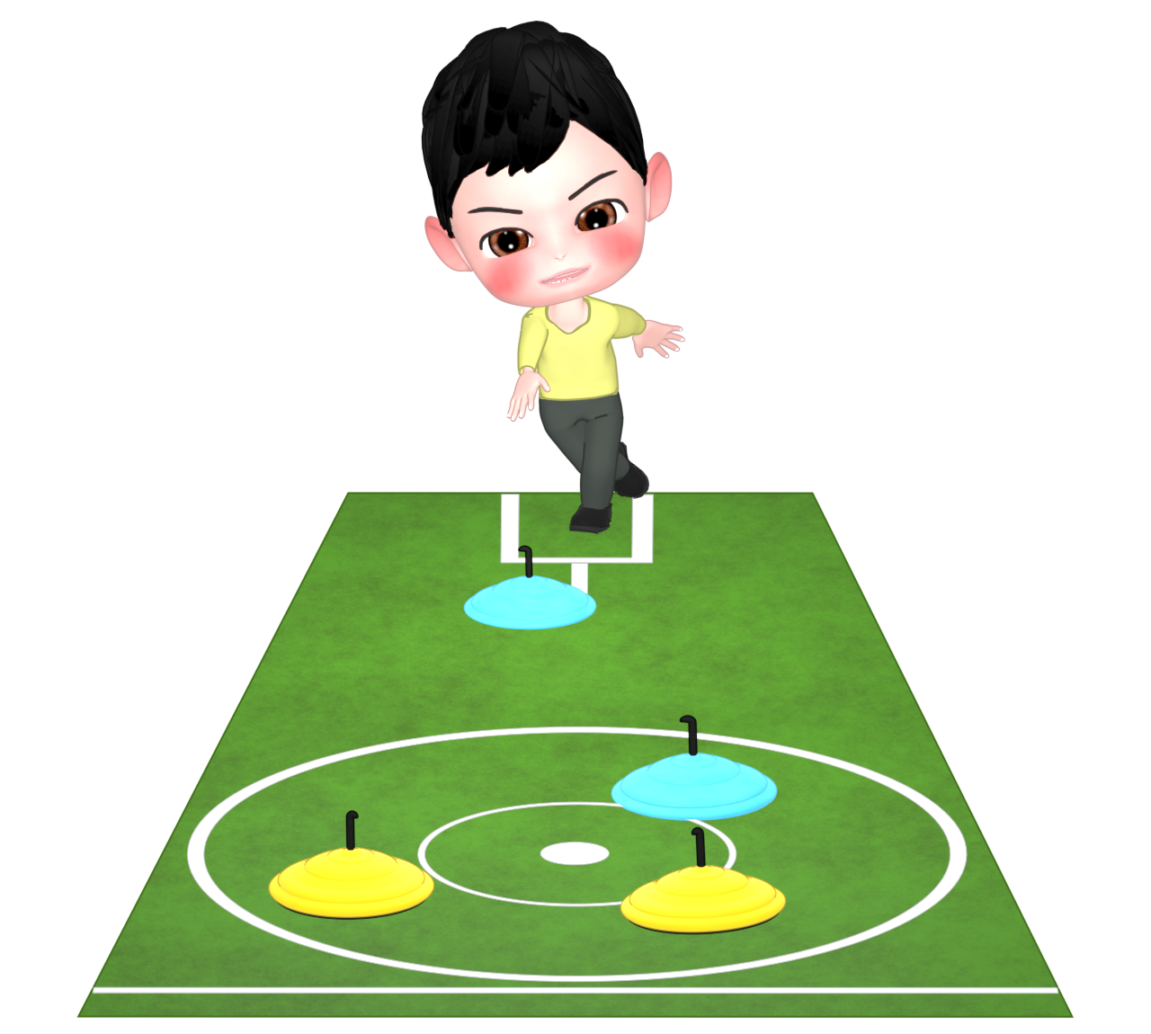 ユニカールをする人のイラスト